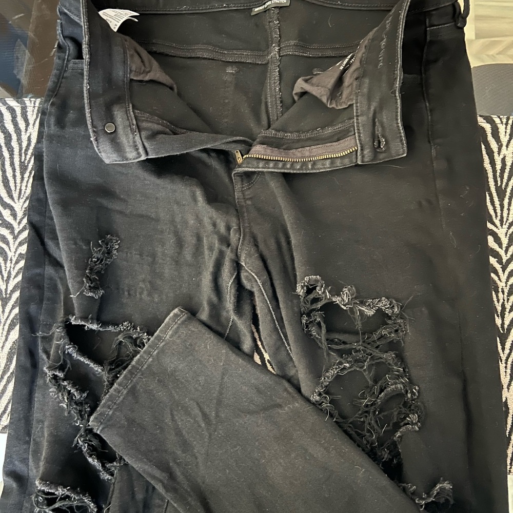 American Eagle ripped black Jeggings